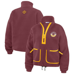 Washington Commanders  WEAR by Erin Andrews Women's Polar Fleece Half-Zip Jacket