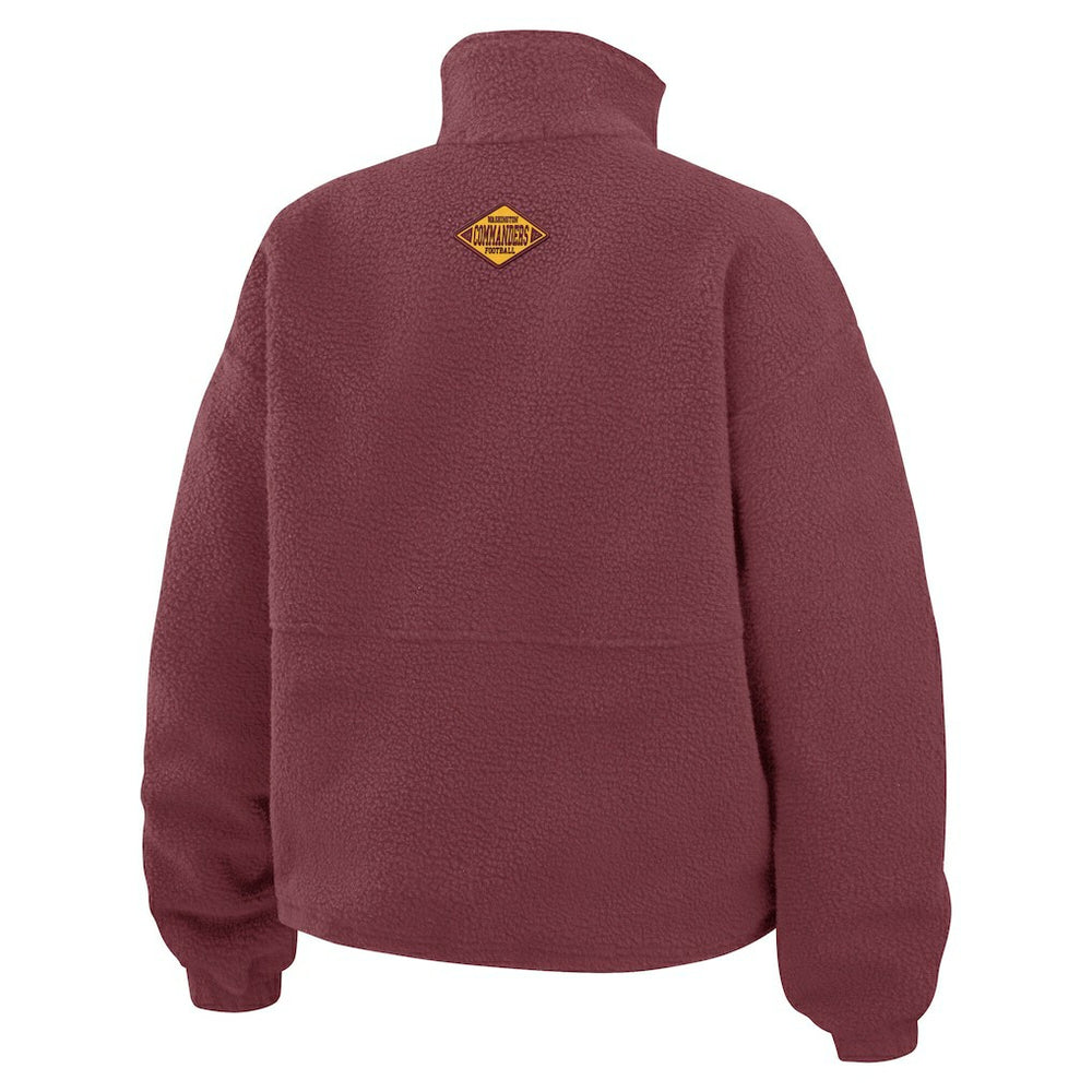 Washington Commanders  WEAR by Erin Andrews Women's Polar Fleece Half-Zip Jacket