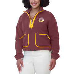 Washington Commanders  WEAR by Erin Andrews Women's Polar Fleece Half-Zip Jacket