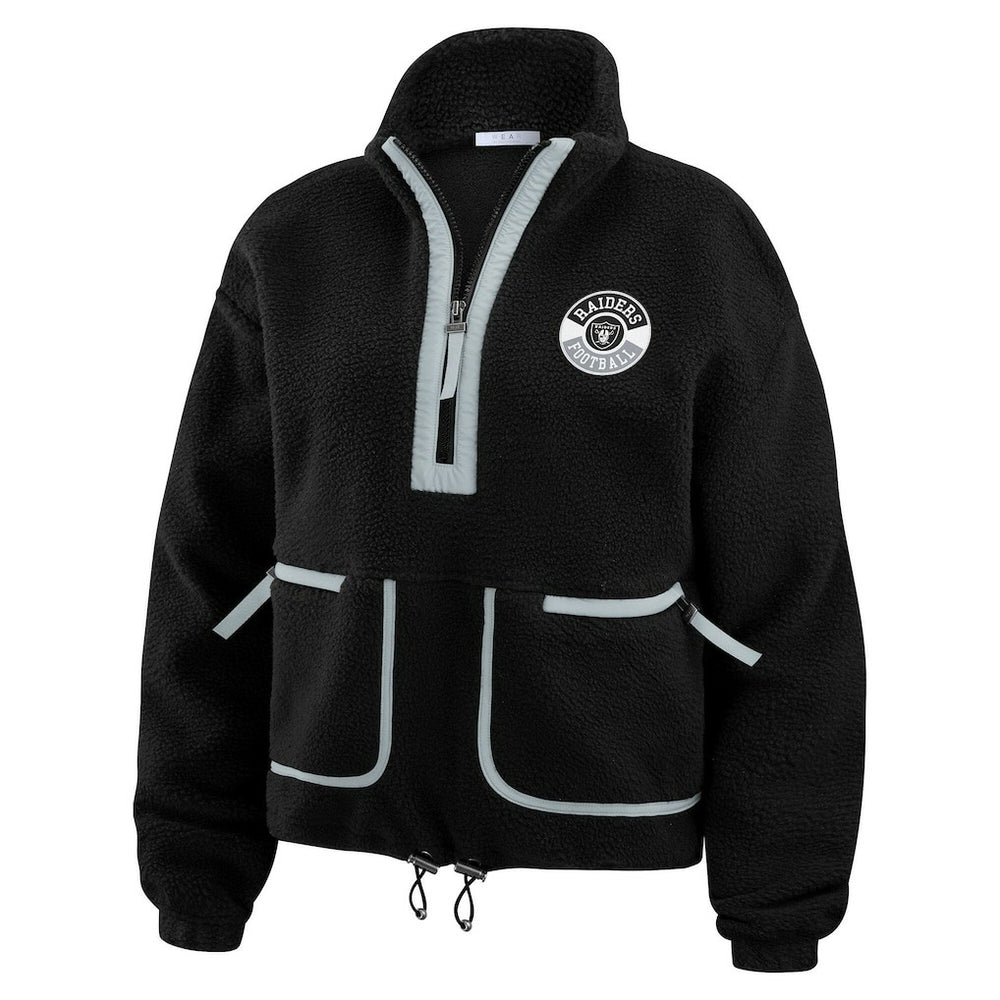Las Vegas Raiders  WEAR by Erin Andrews Women's Polar Fleece Half-Zip Jacket
