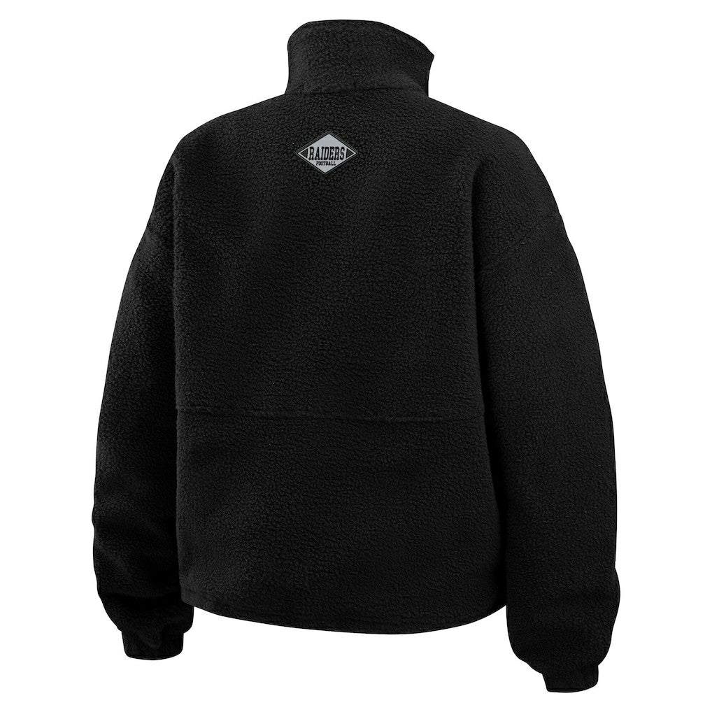 Las Vegas Raiders  WEAR by Erin Andrews Women's Polar Fleece Half-Zip Jacket