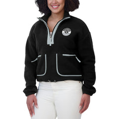 Las Vegas Raiders  WEAR by Erin Andrews Women's Polar Fleece Half-Zip Jacket