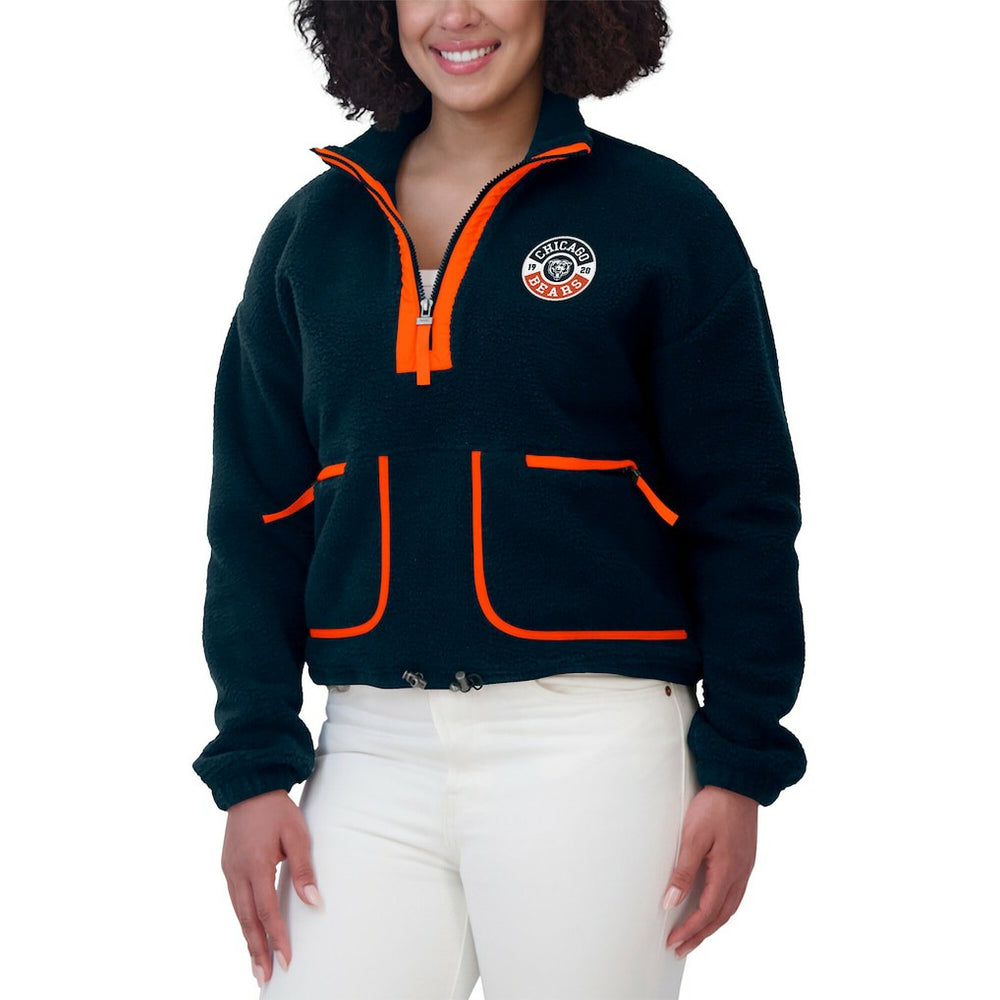 Chicago Bears  WEAR by Erin Andrews Women's Polar Fleece Half-Zip Jacket
