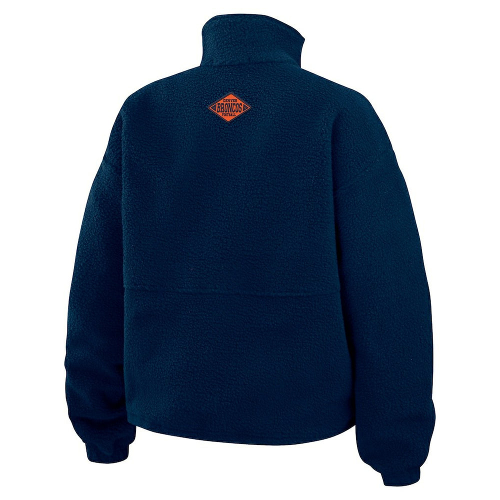 Denver Broncos  WEAR by Erin Andrews Women's Polar Fleece Half-Zip Jacket