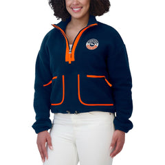 Denver Broncos  WEAR by Erin Andrews Women's Polar Fleece Half-Zip Jacket