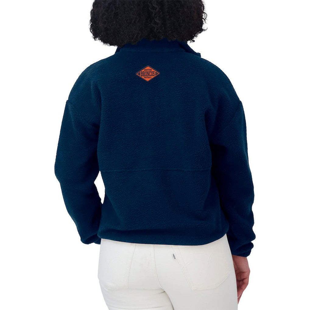 Denver Broncos  WEAR by Erin Andrews Women's Polar Fleece Half-Zip Jacket