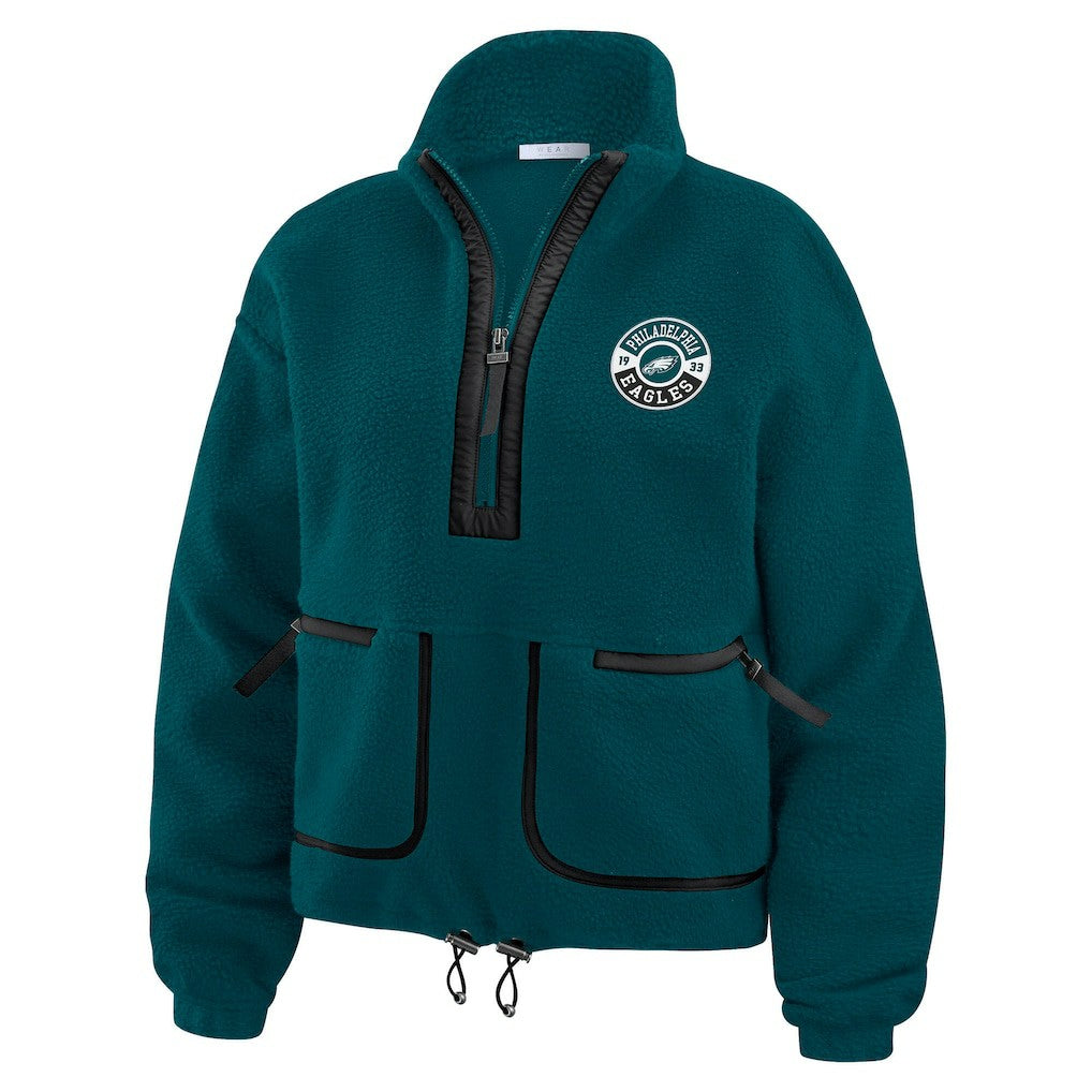 Philadelphia Eagles  WEAR by Erin Andrews Women's Polar Fleece Half-Zip Jacket