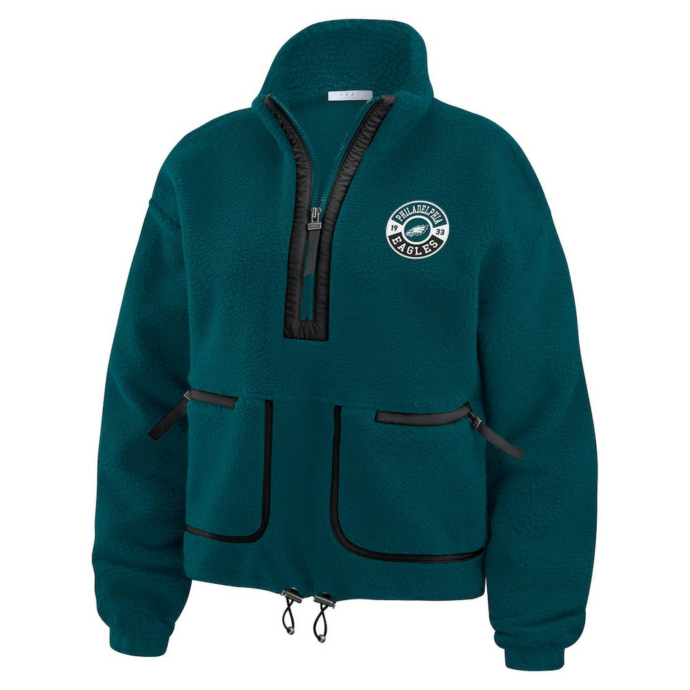 Philadelphia Eagles  WEAR by Erin Andrews Women's Polar Fleece Half-Zip Jacket