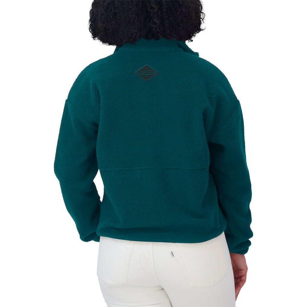 Philadelphia Eagles  WEAR by Erin Andrews Women's Polar Fleece Half-Zip Jacket