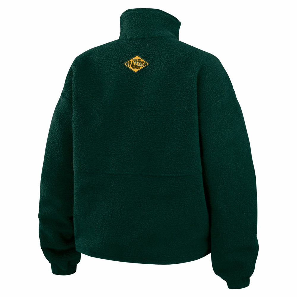 Green Bay Packers  WEAR by Erin Andrews Women's Polar Fleece Half-Zip Jacket