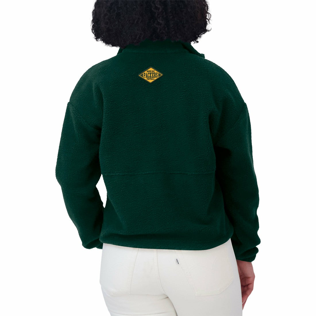 Green Bay Packers  WEAR by Erin Andrews Women's Polar Fleece Half-Zip Jacket