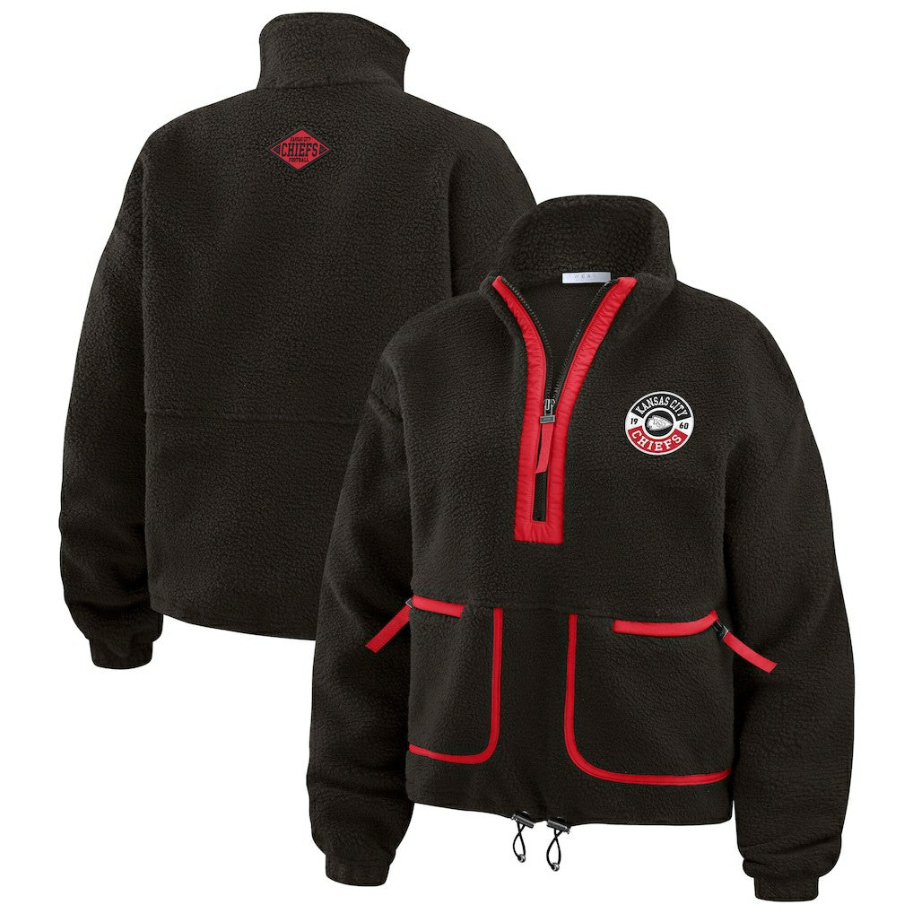 Kansas City Chiefs  WEAR by Erin Andrews Women's Polar Fleece Half-Zip Jacket