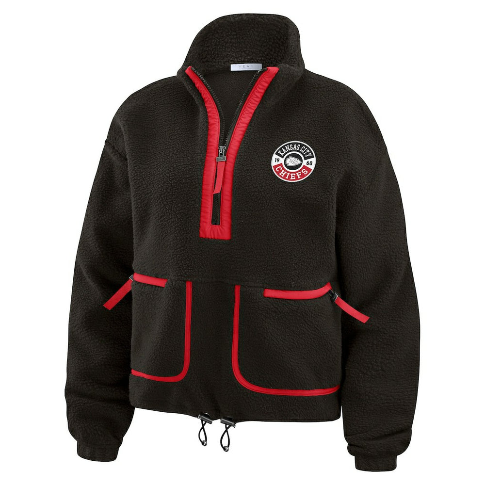 Kansas City Chiefs  WEAR by Erin Andrews Women's Polar Fleece Half-Zip Jacket