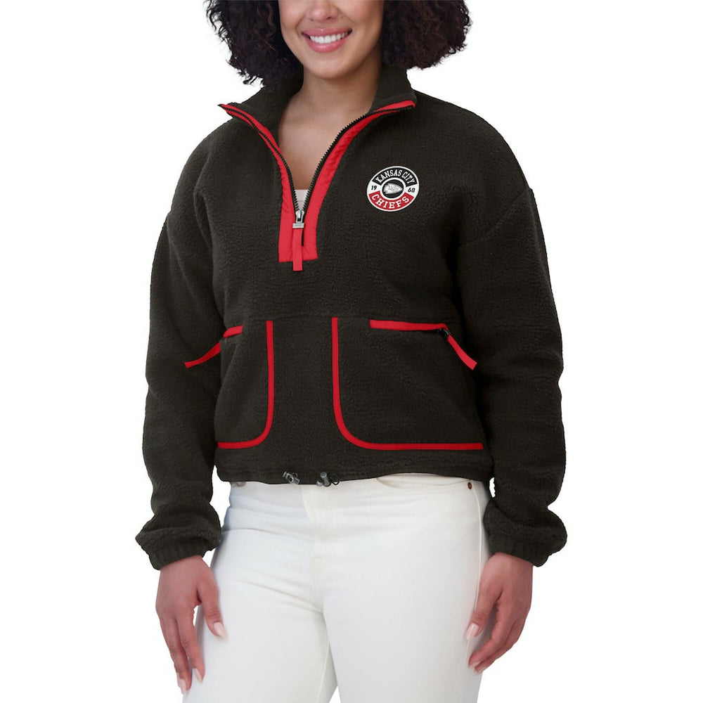 Kansas City Chiefs  WEAR by Erin Andrews Women's Polar Fleece Half-Zip Jacket