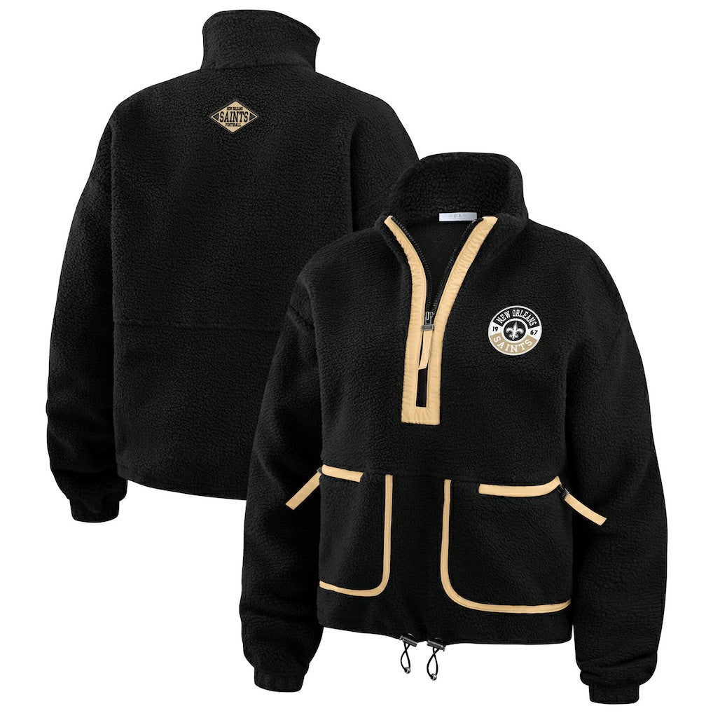 New Orleans Saints  WEAR by Erin Andrews Women's Polar Fleece Half-Zip Jacket