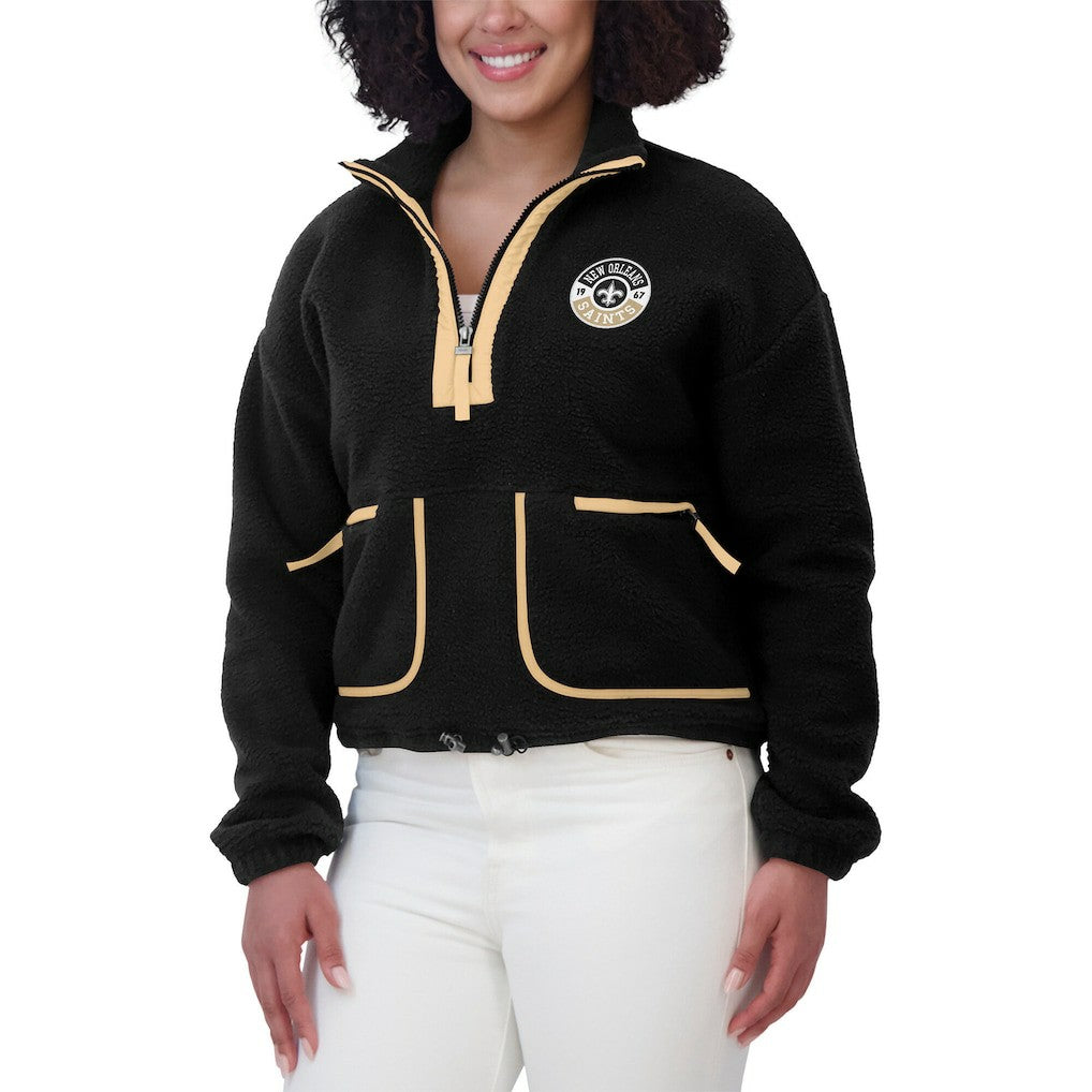 New Orleans Saints  WEAR by Erin Andrews Women's Polar Fleece Half-Zip Jacket