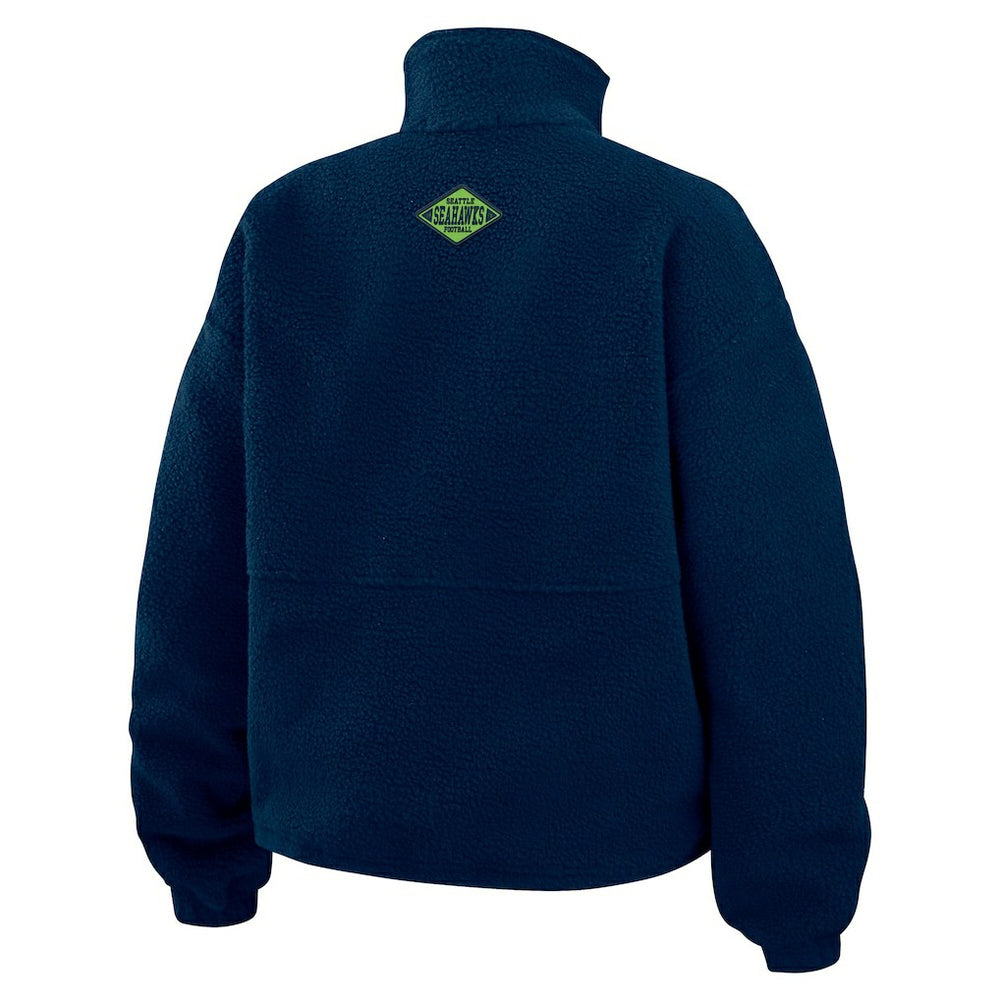 Seattle Seahawks  WEAR by Erin Andrews Women's Polar Fleece Half-Zip Jacket