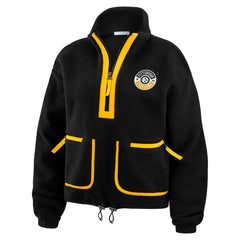 Pittsburgh Steelers  WEAR by Erin Andrews Women's Polar Fleece Half-Zip Jacket