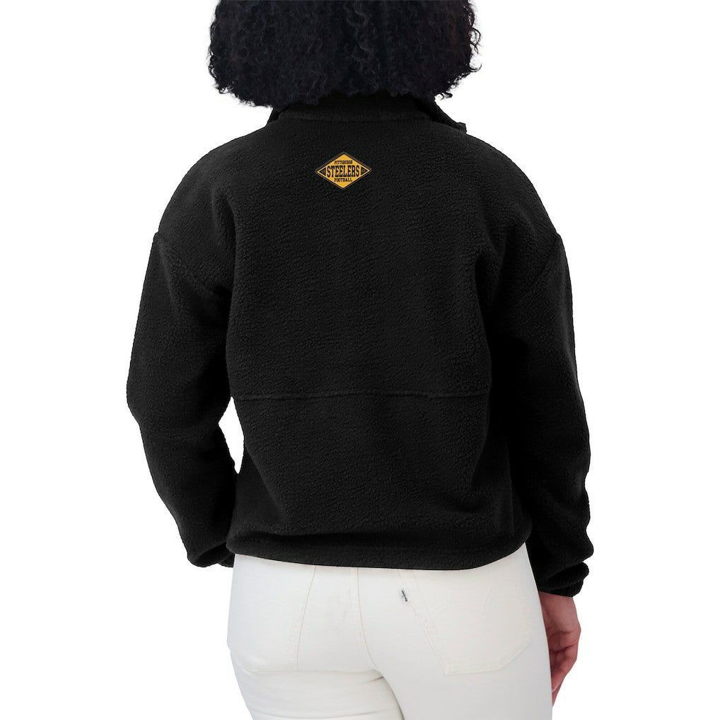 Pittsburgh Steelers  WEAR by Erin Andrews Women's Polar Fleece Half-Zip Jacket
