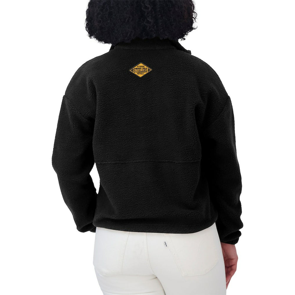 Pittsburgh Steelers  WEAR by Erin Andrews Women's Polar Fleece Half-Zip Jacket