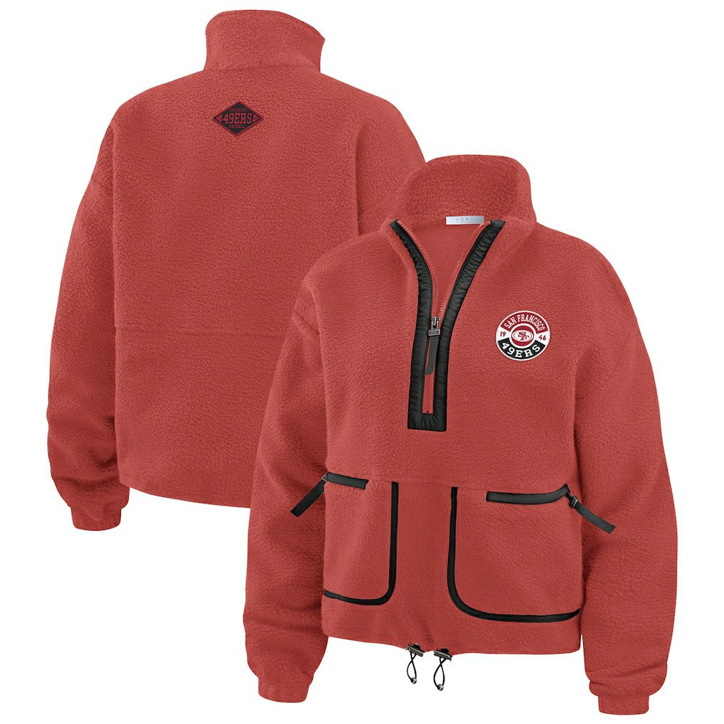 San Francisco 49ers  WEAR by Erin Andrews Women's Polar Fleece Half-Zip Jacket