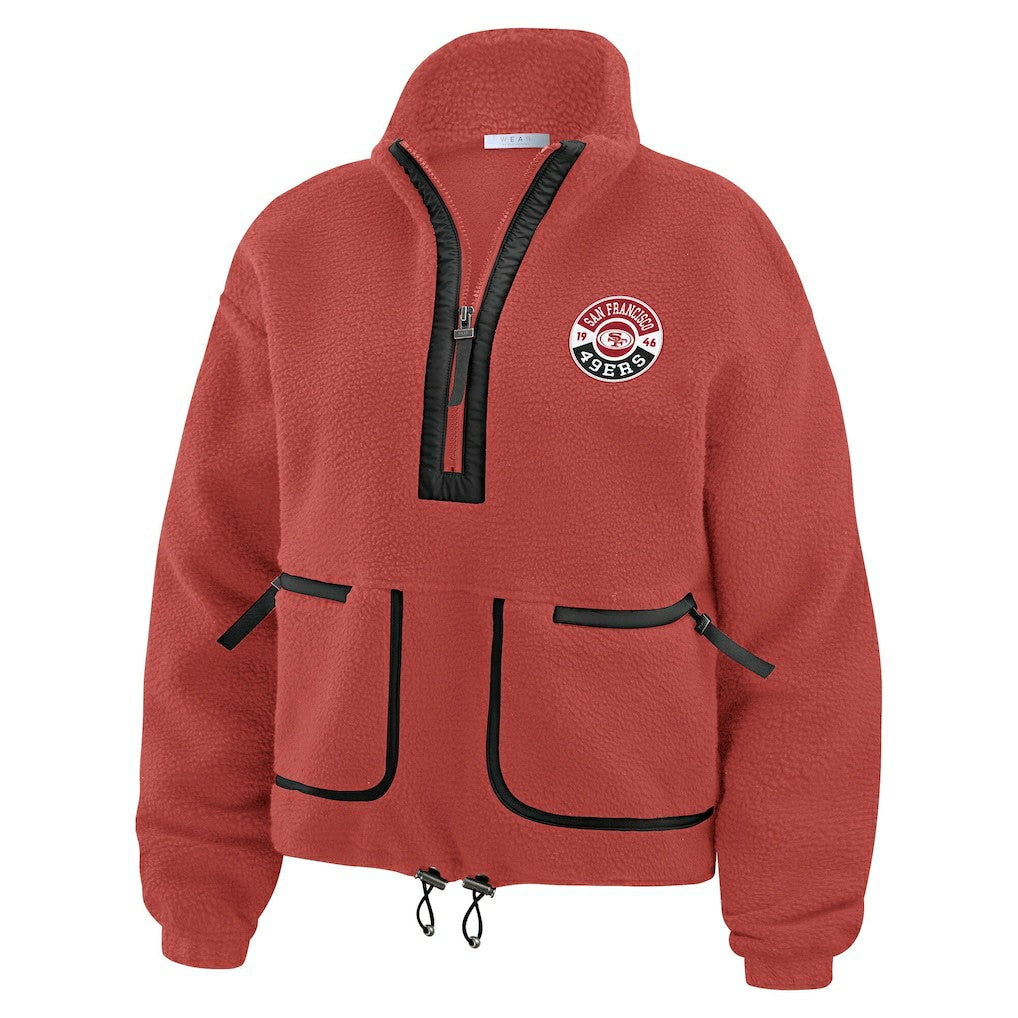 San Francisco 49ers  WEAR by Erin Andrews Women's Polar Fleece Half-Zip Jacket