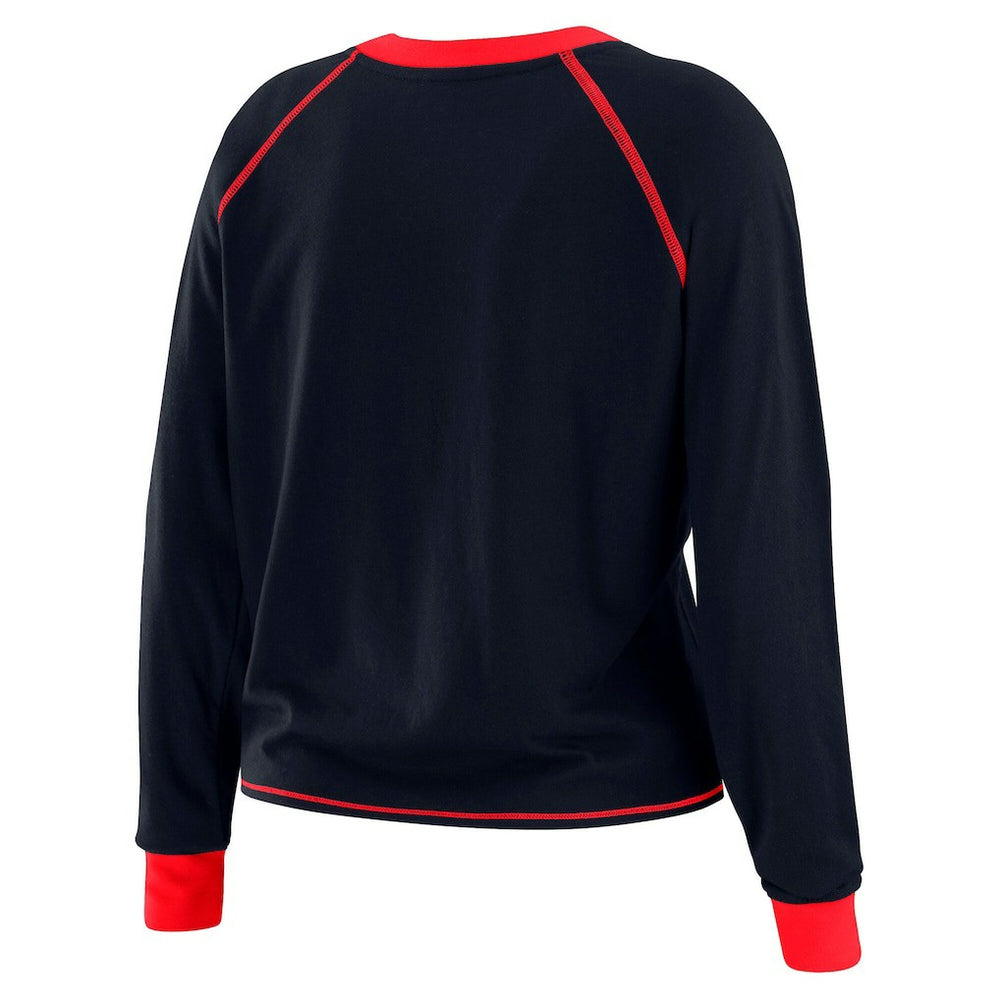 Houston Texans  WEAR by Erin Andrews Women's Tie-Front Long Sleeve Top
