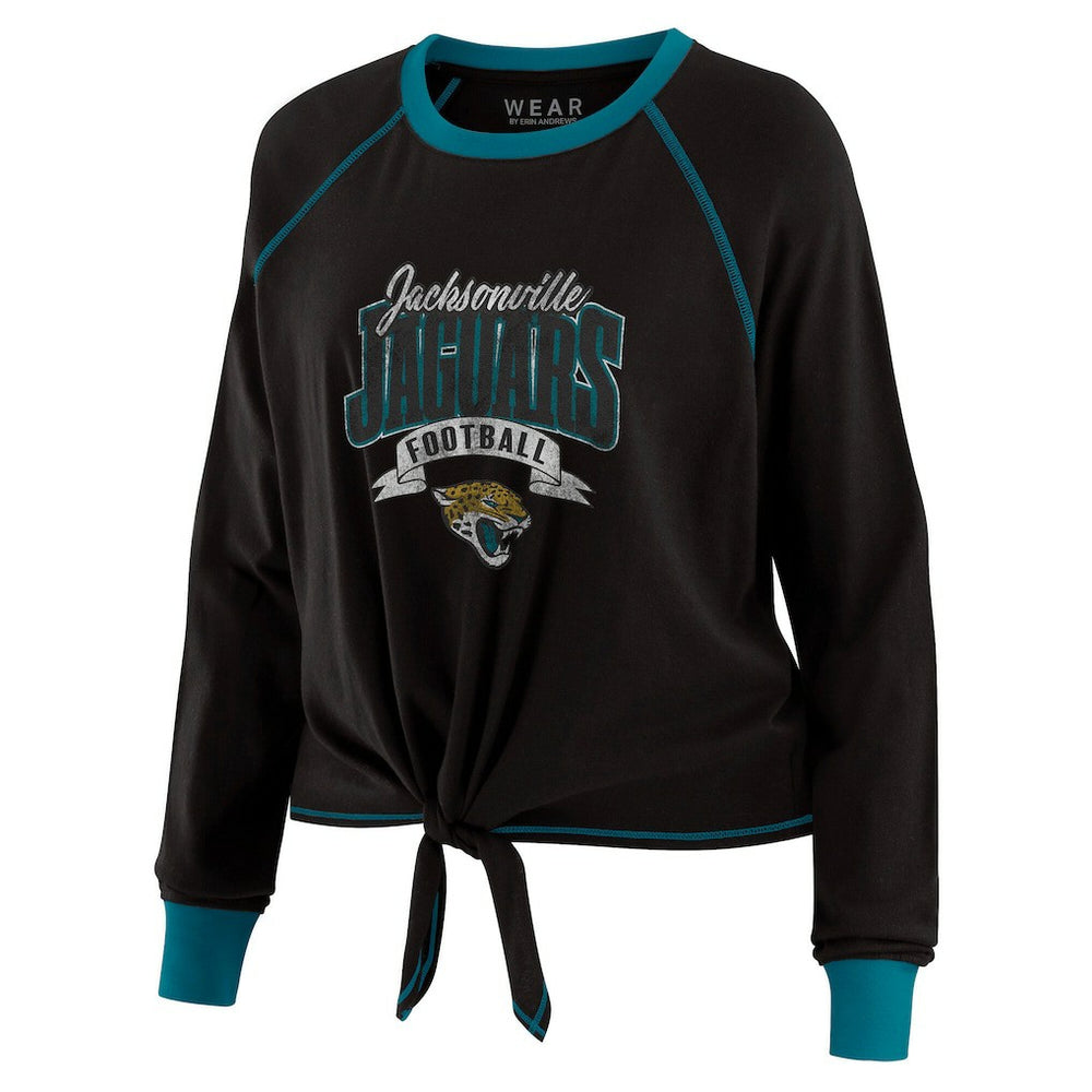 Jacksonville Jaguars  WEAR by Erin Andrews Women's Tie-Front Long Sleeve Top