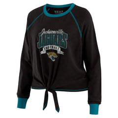 Jacksonville Jaguars  WEAR by Erin Andrews Women's Tie-Front Long Sleeve Top
