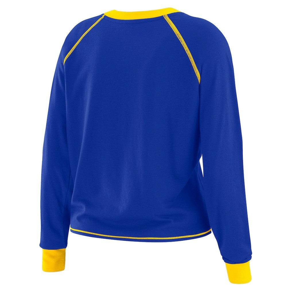 Los Angeles Rams  WEAR by Erin Andrews Women's Tie-Front Long Sleeve Top