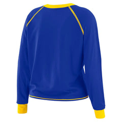 Los Angeles Rams  WEAR by Erin Andrews Women's Tie-Front Long Sleeve Top