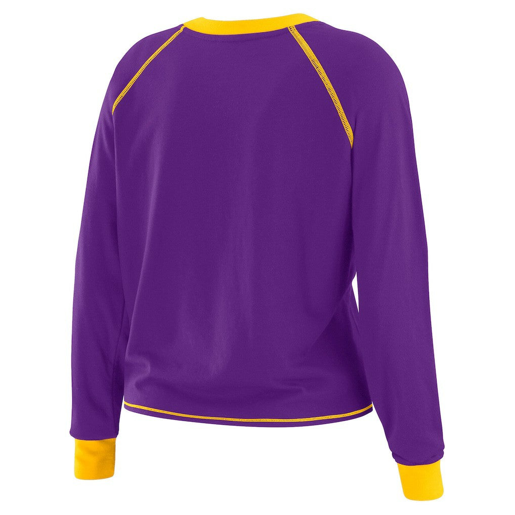 Minnesota Vikings  WEAR by Erin Andrews Women's Tie-Front Long Sleeve Top