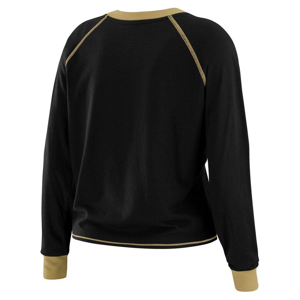 New Orleans Saints  WEAR by Erin Andrews Women's Tie-Front Long Sleeve Top