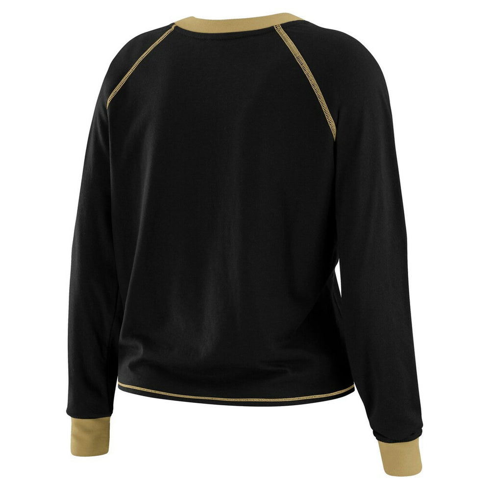 New Orleans Saints  WEAR by Erin Andrews Women's Tie-Front Long Sleeve Top