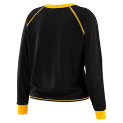 Pittsburgh Steelers  WEAR by Erin Andrews Women's Tie-Front Long Sleeve Top
