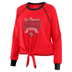San Francisco 49ers  WEAR by Erin Andrews Women's Tie-Front Long Sleeve Top