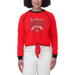 San Francisco 49ers  WEAR by Erin Andrews Women's Tie-Front Long Sleeve Top