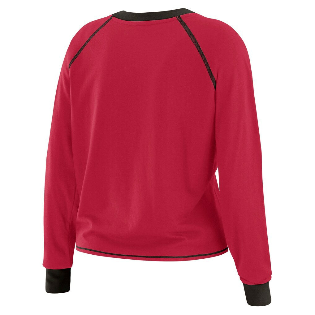 Arizona Cardinals  WEAR by Erin Andrews Women's Tie-Front Long Sleeve Top