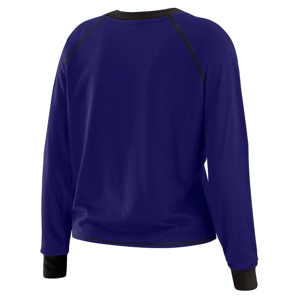 Baltimore Ravens  WEAR by Erin Andrews Women's Tie-Front Long Sleeve Top
