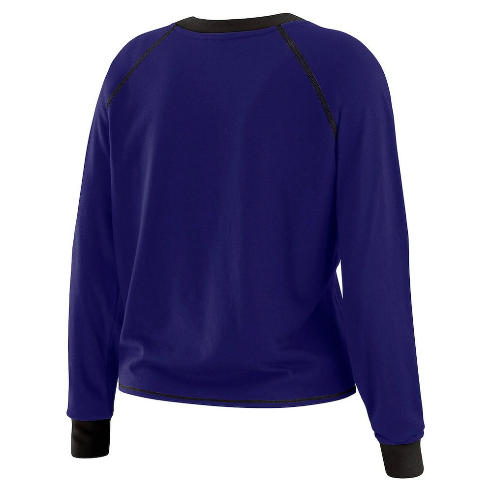 Baltimore Ravens  WEAR by Erin Andrews Women's Tie-Front Long Sleeve Top
