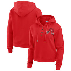 Atlanta Falcons  WEAR by Erin Andrews Women's Waffle Hoodie Pullover Top