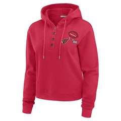 Arizona Cardinals  WEAR by Erin Andrews Women's Waffle Hoodie Pullover Top