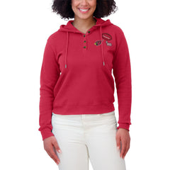Arizona Cardinals  WEAR by Erin Andrews Women's Waffle Hoodie Pullover Top