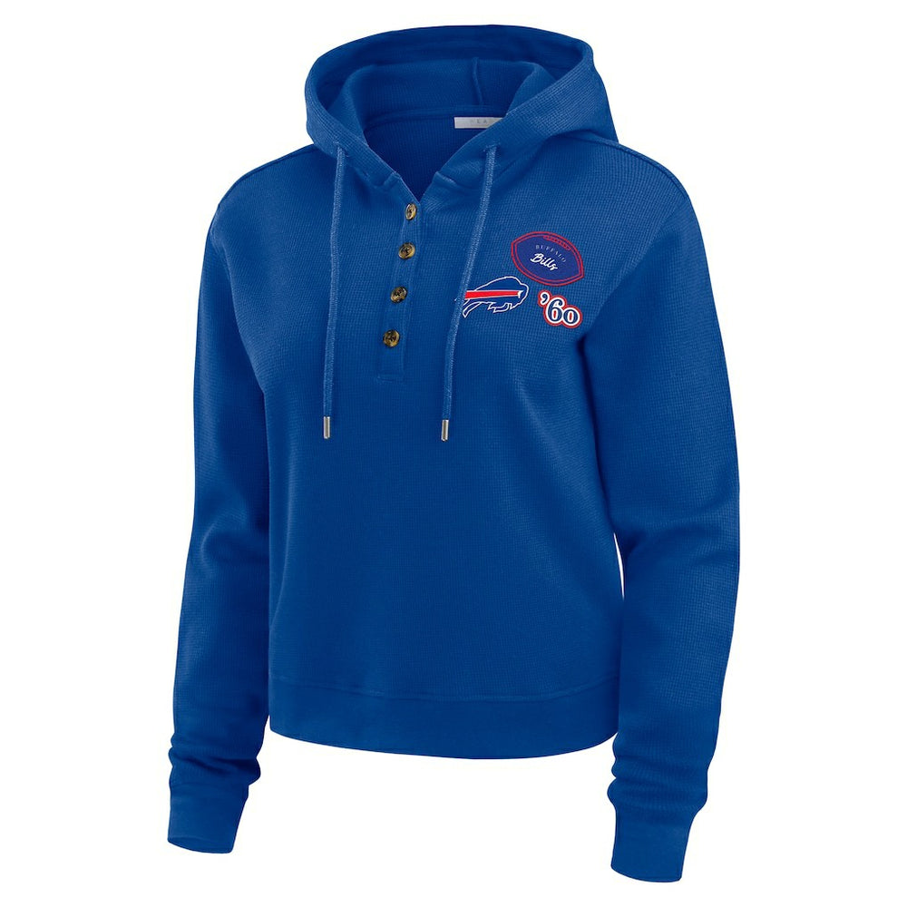 Buffalo Bills  WEAR by Erin Andrews Women's Waffle Hoodie Pullover Top