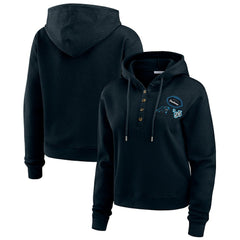 Carolina Panthers  WEAR by Erin Andrews Women's Waffle Hoodie Pullover Top