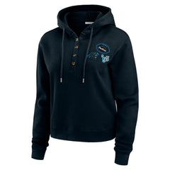 Carolina Panthers  WEAR by Erin Andrews Women's Waffle Hoodie Pullover Top