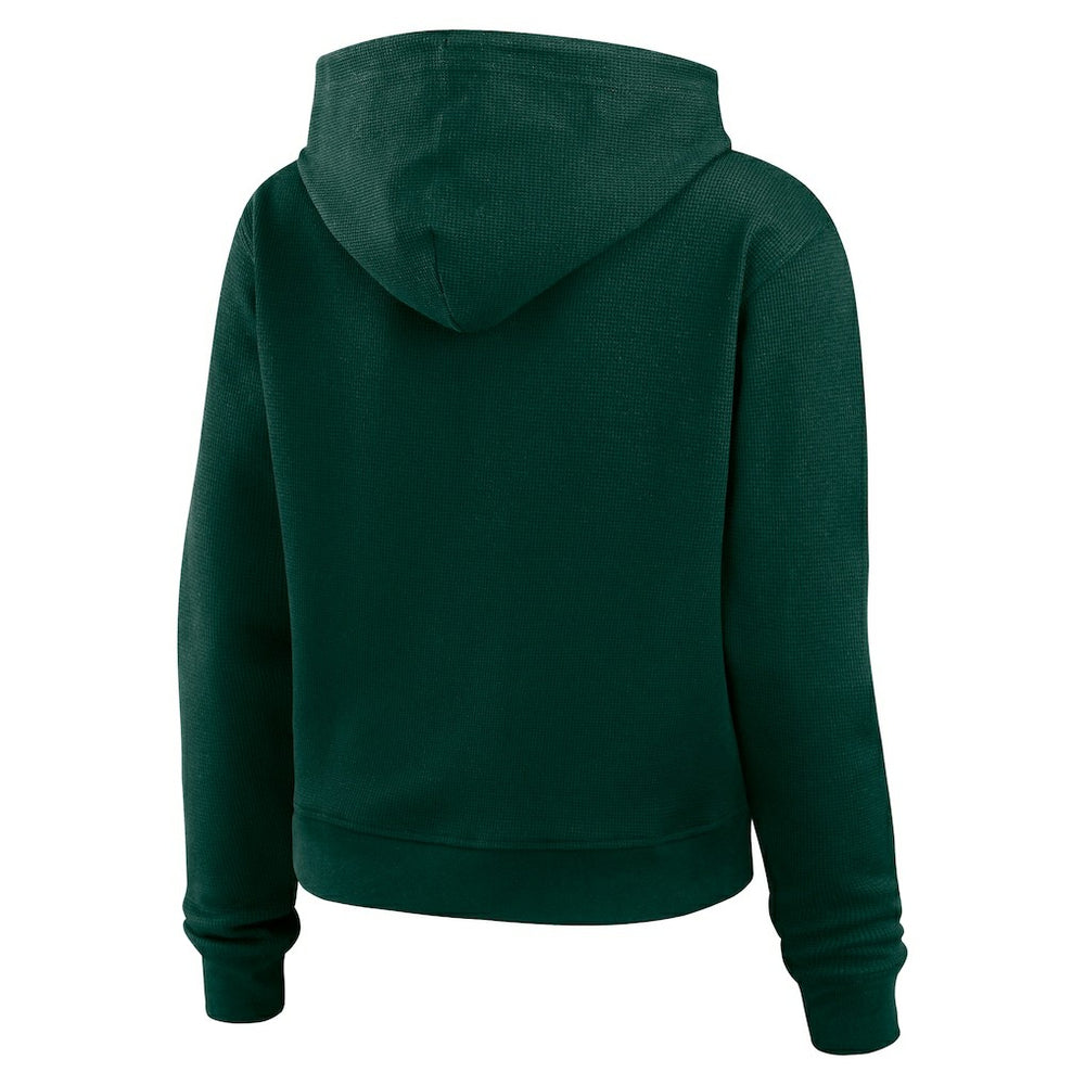 Green Bay Packers  WEAR by Erin Andrews Women's Waffle Hoodie Pullover Top