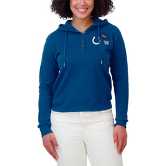 Indianapolis Colts  WEAR by Erin Andrews Women's Waffle Hoodie Pullover Top