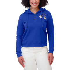 Los Angeles Rams  WEAR by Erin Andrews Women's Waffle Hoodie Pullover Top