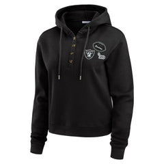 Las Vegas Raiders  WEAR by Erin Andrews Women's Waffle Hoodie Pullover Top